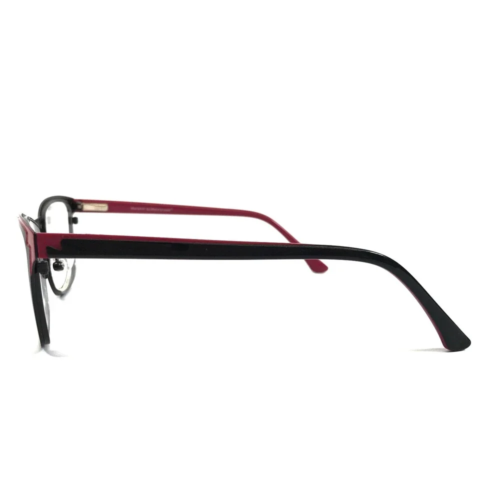 More to Love Eyeglasses Frames Meredith 1115 Black Red Cat Eye 56-17-140